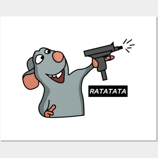 Ratatouille,  rat ratatata gun! Posters and Art